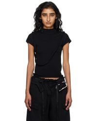 OTTOLINGER - ブラック Deconstructed ニット Tシャツ - Lyst