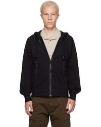 C.P. Company - Diagonal Raised Fleece Zip Lens Hoodie - Lyst