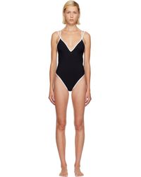 Balmain - Maillot De Bain Noir À Monogrammes - Lyst