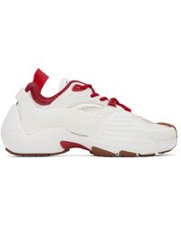 Lanvin - Baskets Flash-X Rouge Et Blanc Exclusives À Ssense - Lyst