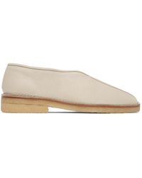 Lemaire Ssense Exclusive Grained Leather Slippers - Natural