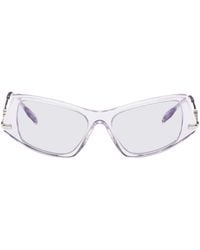 Burberry - Purple Geometric Cat-eye Acetate Sunglasses - Lyst