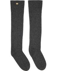 Ganni - Wool Mix High Socks - Lyst