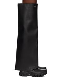 Rombaut - Bottes Hautes Droites Noires En Cuir Beyond - Lyst
