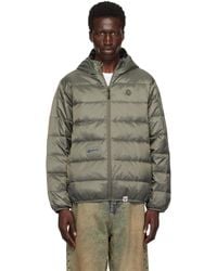 Aape By A Bathing Ape - Khaki 'Aape Now' Down Jacket - Lyst