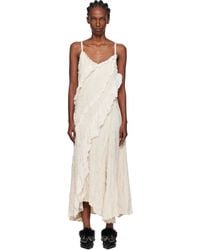OPEN YY - Off- Ruffle Maxi Dress - Lyst