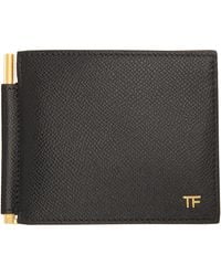 Tom Ford - Small Grain Leather T Line Money Clip Wallet - Lyst