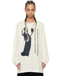 Yohji Yamamoto - Off- Graphic Long Sleeve T-shirt - Lyst