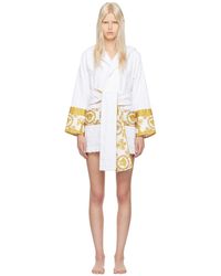 Versace - White Short Robe - Lyst