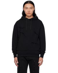 Kusikohc - Pull À Capuche Noir À Rivets - Lyst