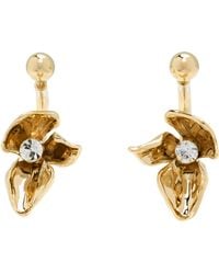 Erdem - Petites Boucles D'Oreilles À Demi-Anneau Et À Breloque De Fleur - Lyst