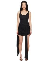 Mugler - Draped Mini Dress With Side Trains - Lyst