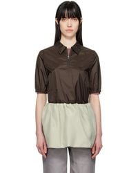 Amomento - Sheer Half Zip-Up Polo - Lyst