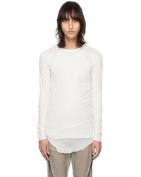 Rick Owens - Off-white Double Long Sleeve T-shirt - Lyst