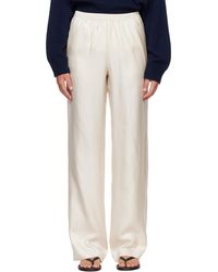 Loulou de Saison - Off- Alera Lds Silk Twill Trousers - Lyst