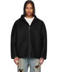 032c - Neoprene Zip Up Hooded Jacket - Lyst