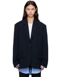 Acne Studios - ネイビー レイヤード テーラードジャケット - Lyst