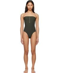 TOTEME - Ribbed Strapless Swimsuit - Lyst