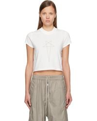 Rick Owens - Off- Concordians Cropped Small Level T-Shirt - Lyst