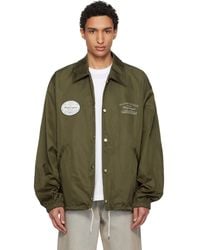 WOOYOUNGMI - Khaki Nylon Coach Jacket - Lyst