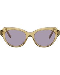 Loewe - Lunettes De Soleil Swan Vertes À Monture Étroite - Lyst