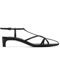 Jil Sander - ブラック Cage ローヒール サンダル - Lyst