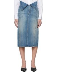 McQueen - Denim Skirt - Lyst
