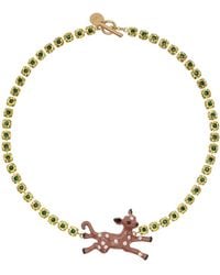 Marni - Gold Deer Charm Necklace - Lyst