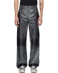 Marine Serre - Moon Airbrushed Leather Pants - Lyst