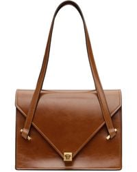Versace - Tan Severine Leather Shoulder Bag - Lyst