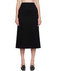GIA STUDIOS - Raw Edge Midi Skirt - Lyst