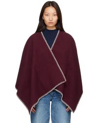 Rag & Bone - Burgundy Ingrid Shawl - Lyst
