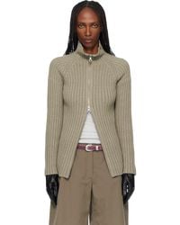 Our Legacy - Khaki Column Zip Cardigan - Lyst