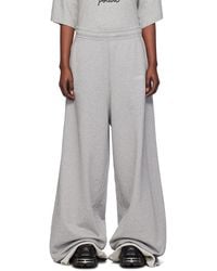 Vetements - Gray Rolled Cuff Lounge Pants - Lyst