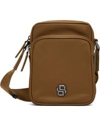 BOSS - Double B Monogram Twill Reporter Bag - Lyst