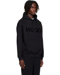 HUGO Uomo Felpa Grafica Dlogonty, Bianca, S