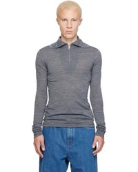 Jil Sander - Ls Zip Polo - Lyst