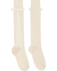 Sandy Liang - Ssense Exclusive Bridal Capsule Recital Socks - Lyst