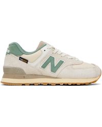 New Balance - ベージュ＆グリーン 574 スニーカー - Lyst