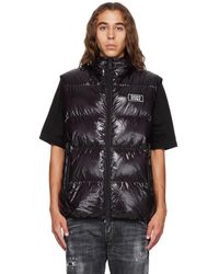 DSquared² - Black Quilted Down Vest - Lyst