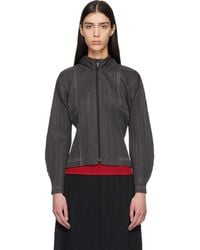 Pleats Please Issey Miyake - Cotton Denim Hoodie - Lyst