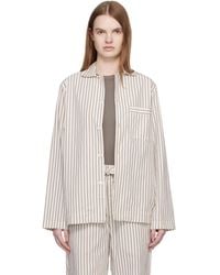 Tekla - Off- Poplin Long-sleeved Pyjama Shirt - Lyst