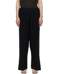 【関税込み】Baserange ブラック Folio ラウンジパンツ Folio Pants in Assortment | Crinkle linen | en | Baserange