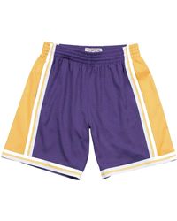 Mitchell & Ness - Swingman Road Shorts "Nba La Lakers 84-85" Smshgs18235 Lalpurp84" - Lyst