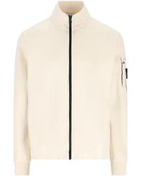 Stone Island - Zip Up Cardigan "Ivory" 6100018 S0410 V0093" - Lyst