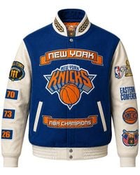 Jeff Hamilton - New York Knicks 2026 Nba Champions Wool & Leather Jacket Jfhm003" - Lyst