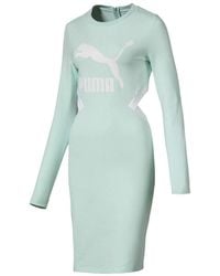 PUMA - Classics Logo Tight Dress "Fair Aqua" 578057 34" - Lyst