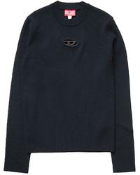 DIESEL - Ribbed Logo Crewneck Sweater A168770Dlax5Fp" - Lyst