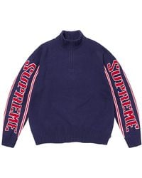 Supreme - Jaquard Sleeve Half Zip Sweater "Fw26 - Lyst