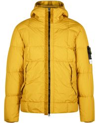 Stone Island - Crinkle Reps Nylon Down Filled Parka "Mustard" 691541223 V0034" - Lyst